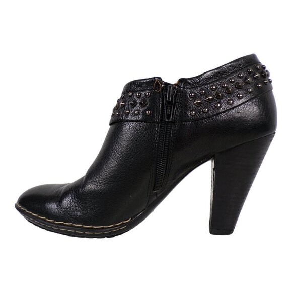 Sofft Shalene Studded Leather Heeled Booties Black 9.5M  #500 - Picture 2 of 12